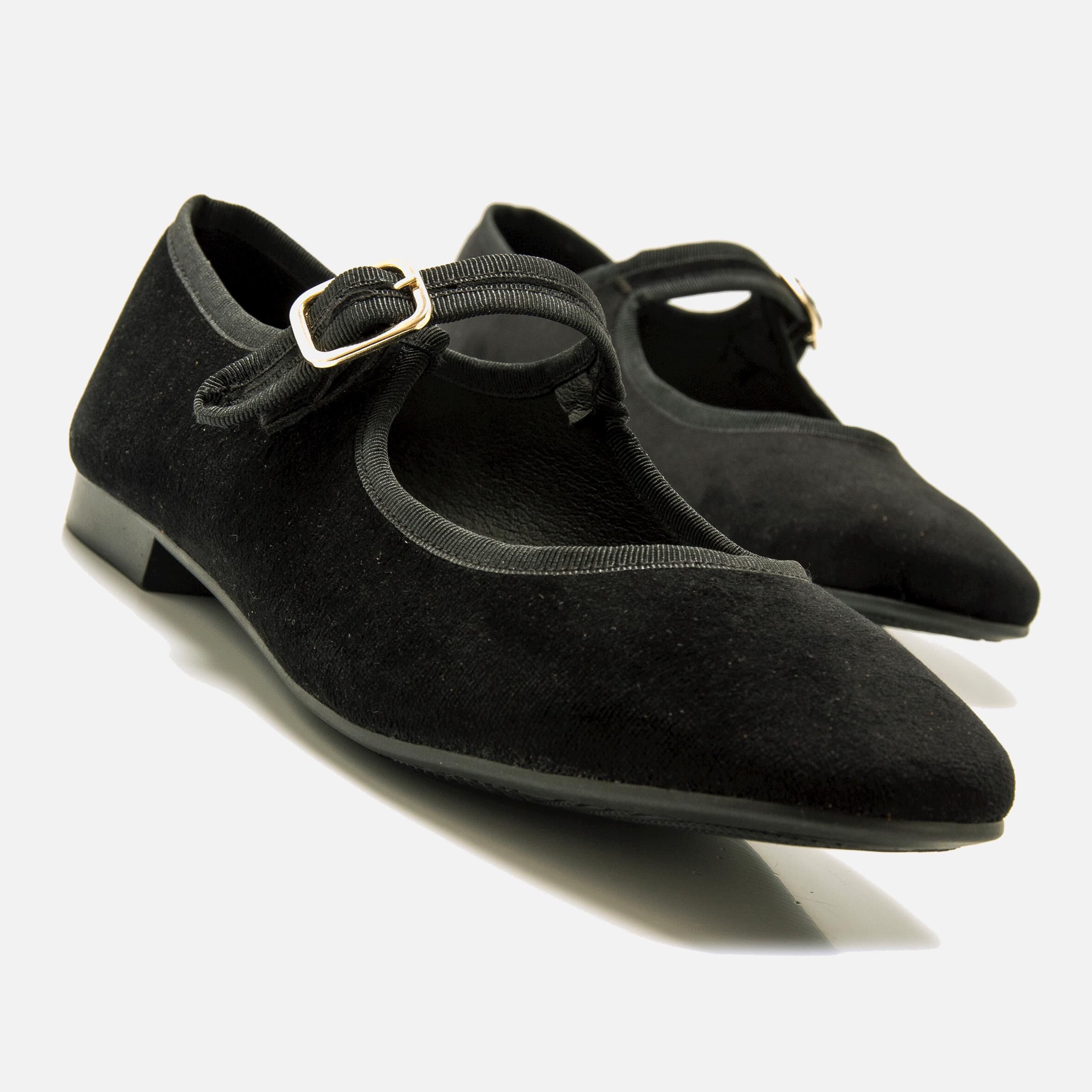 Chaussure plate noir femme cheap